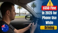 Australia 2025 Distracted Driving Rules $550 on the spot Fine Phone in Hand Lap – Cut Demerit Points