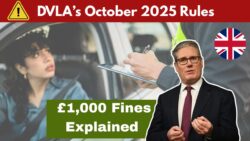 DVLA’s Three New Rules Changes from October 2025 – Avoid Licence Penalties £1,000 Hits, What They Are & Who’s Affected